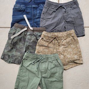 2T Boys Target Cat & Jack Woven Pull On Short Bundle of 5